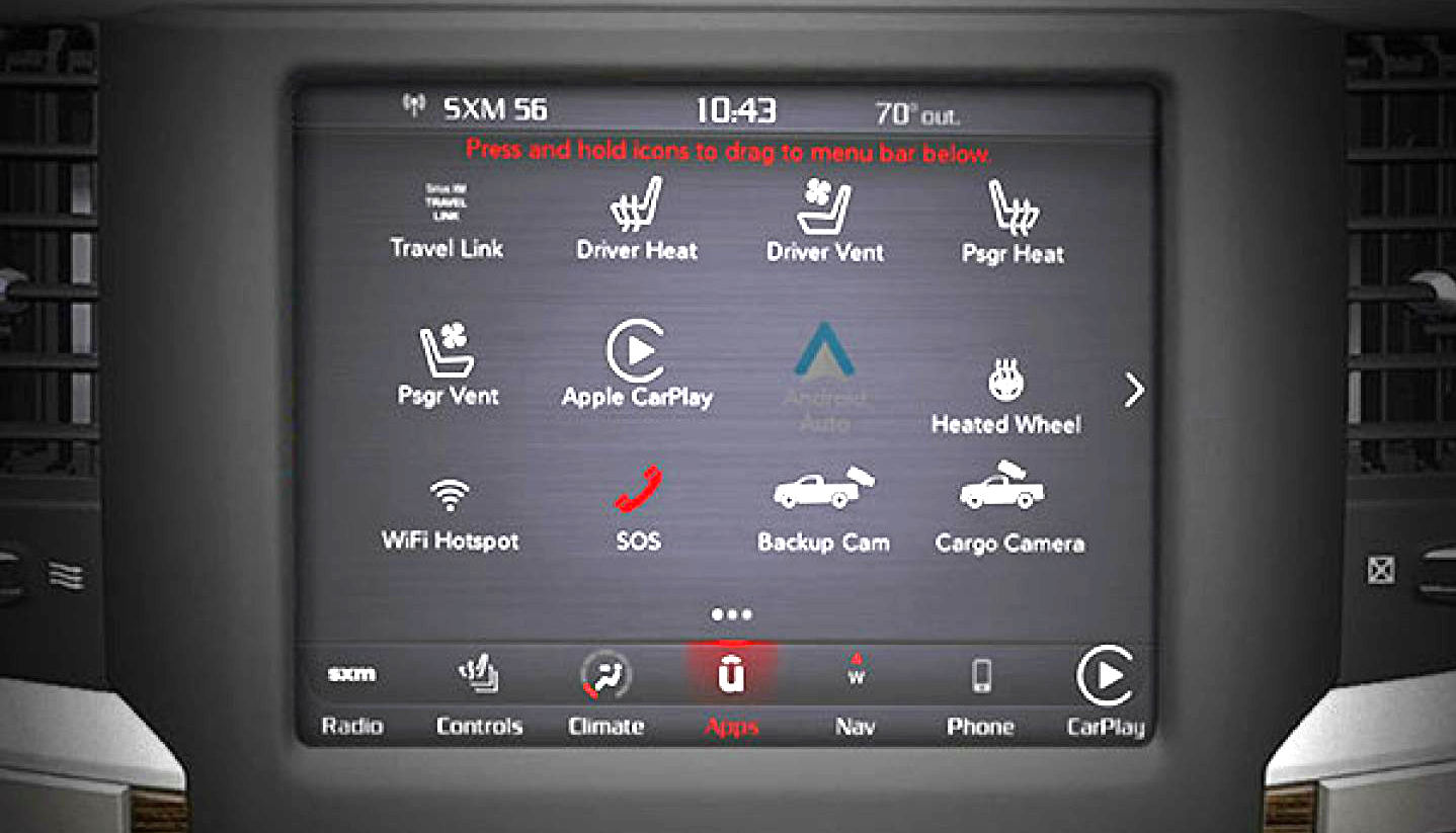 2018 Ram 1500 Longhorn Uconnect Touchscreen