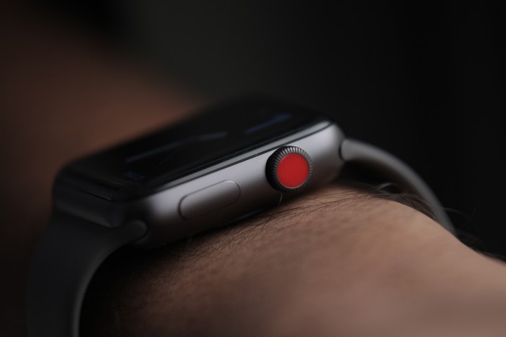 Apple Watch Series 3 from the side.