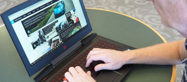 HP Omen 15 review typing