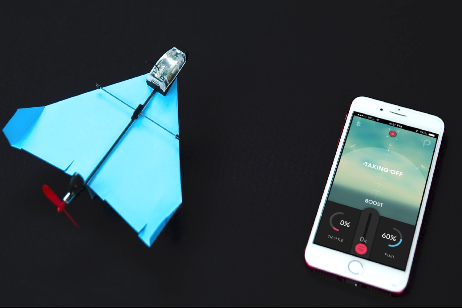 powerup airplane dart kickstarter plane and app