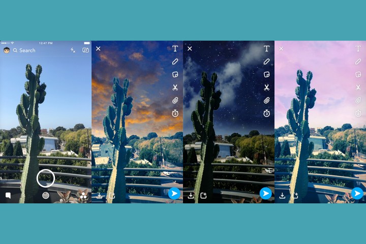 Snapchat sky filters
