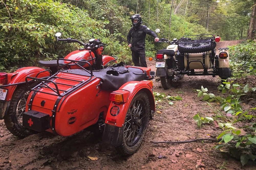 Jumping and mudding with sidecar motorcycles
