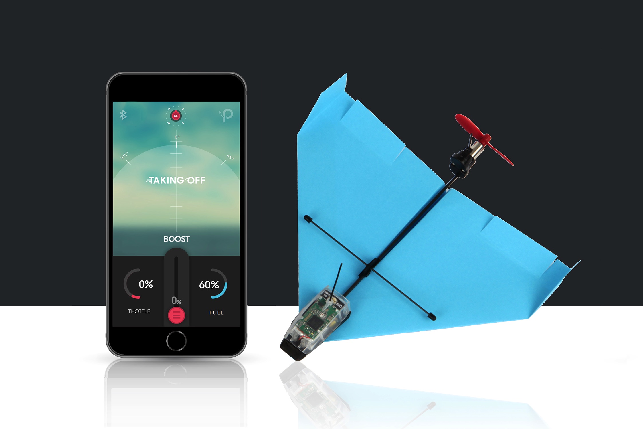 PowerUp 4.0 Smartphone Controlled Paper Airplane Kit