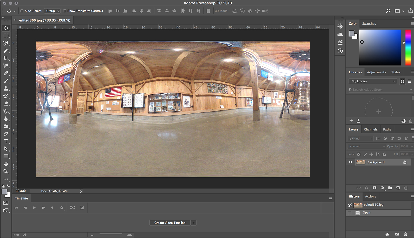 how to edit 360 photos in Photoshop