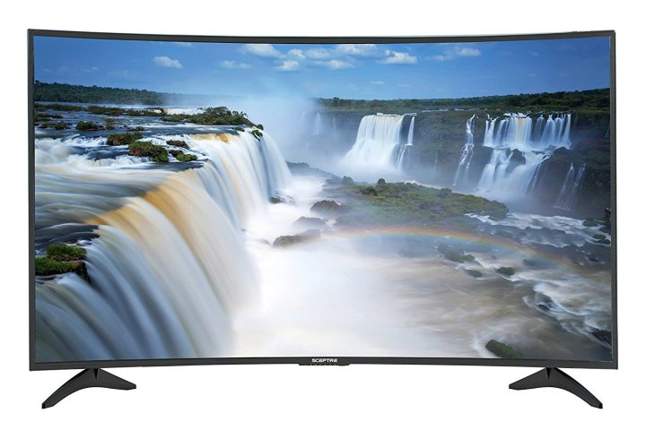 Sceptre Curved 55-Inch 4K Ultra High Definition TV.