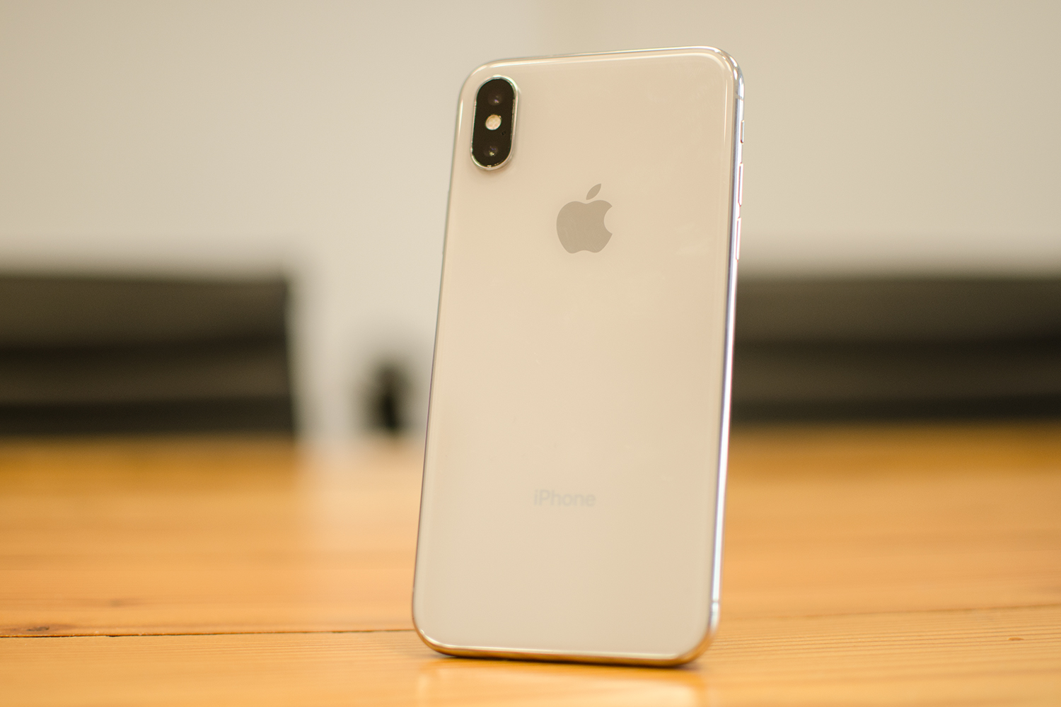 An Apple iPhone X.