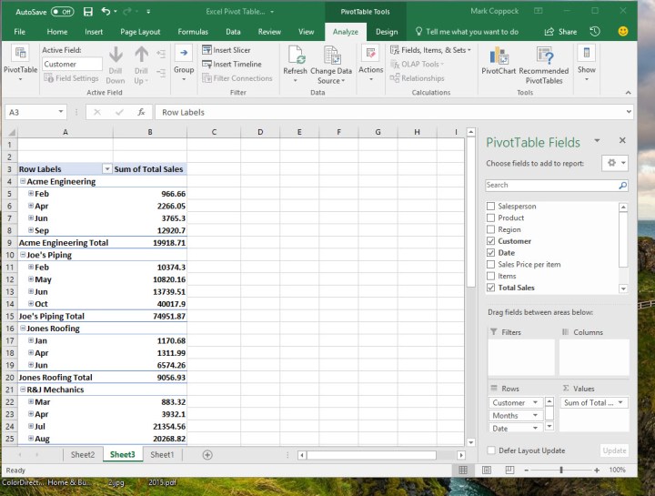 how to create a pivot table in Excel