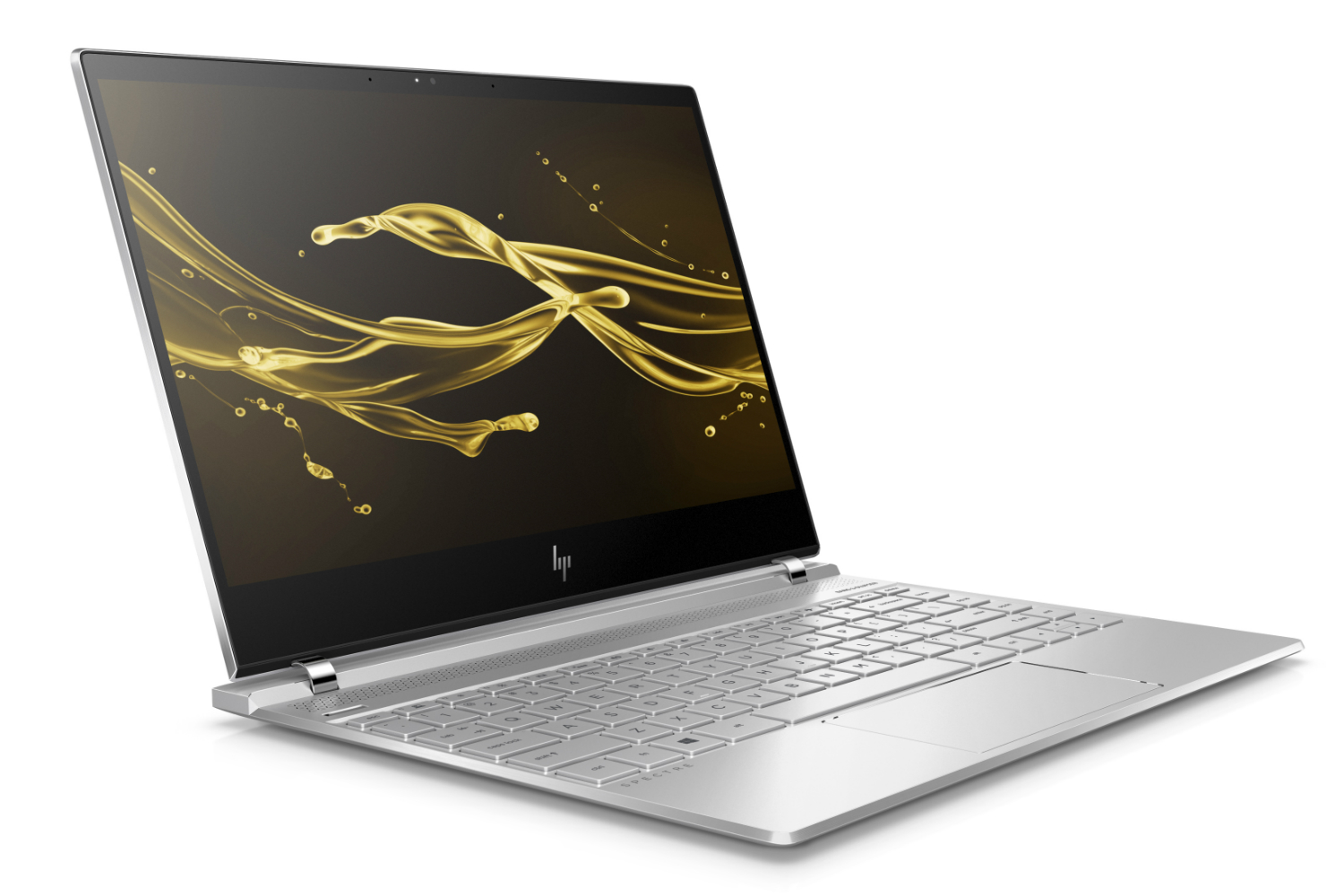 hp spectre line refresh quad core processors 13 laptop front right natural silver