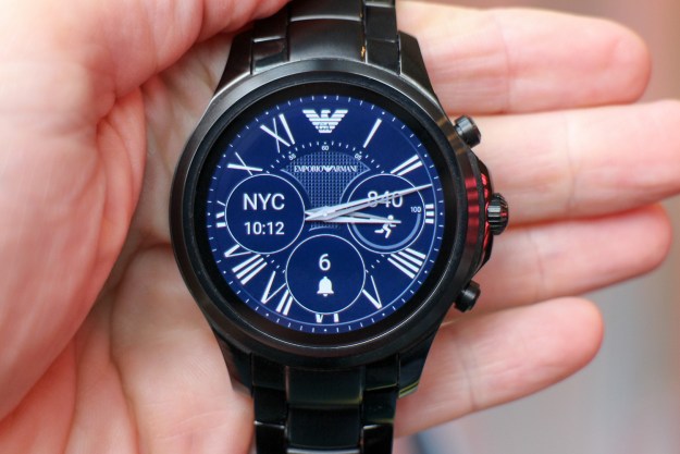 Emporio Armani EA Connected Smartwatch review watchface blue