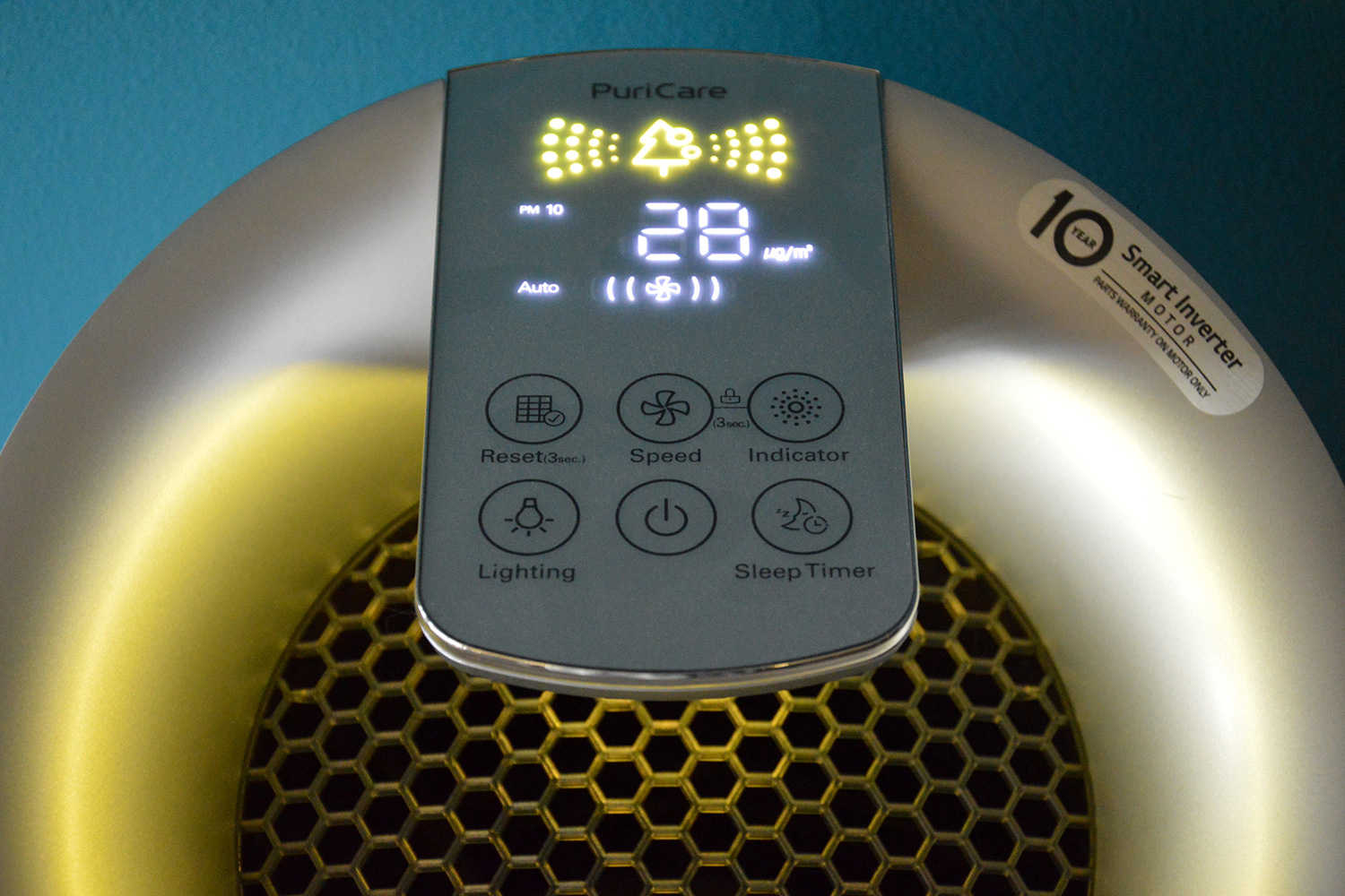 LG Puricare air purifier review yellow top center