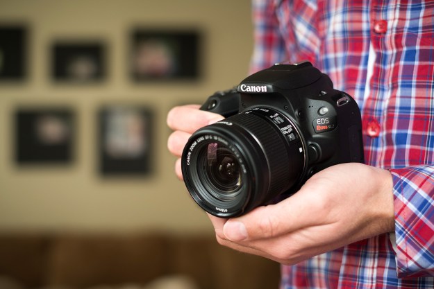 Canon EOS Rebel SL2 review in hand