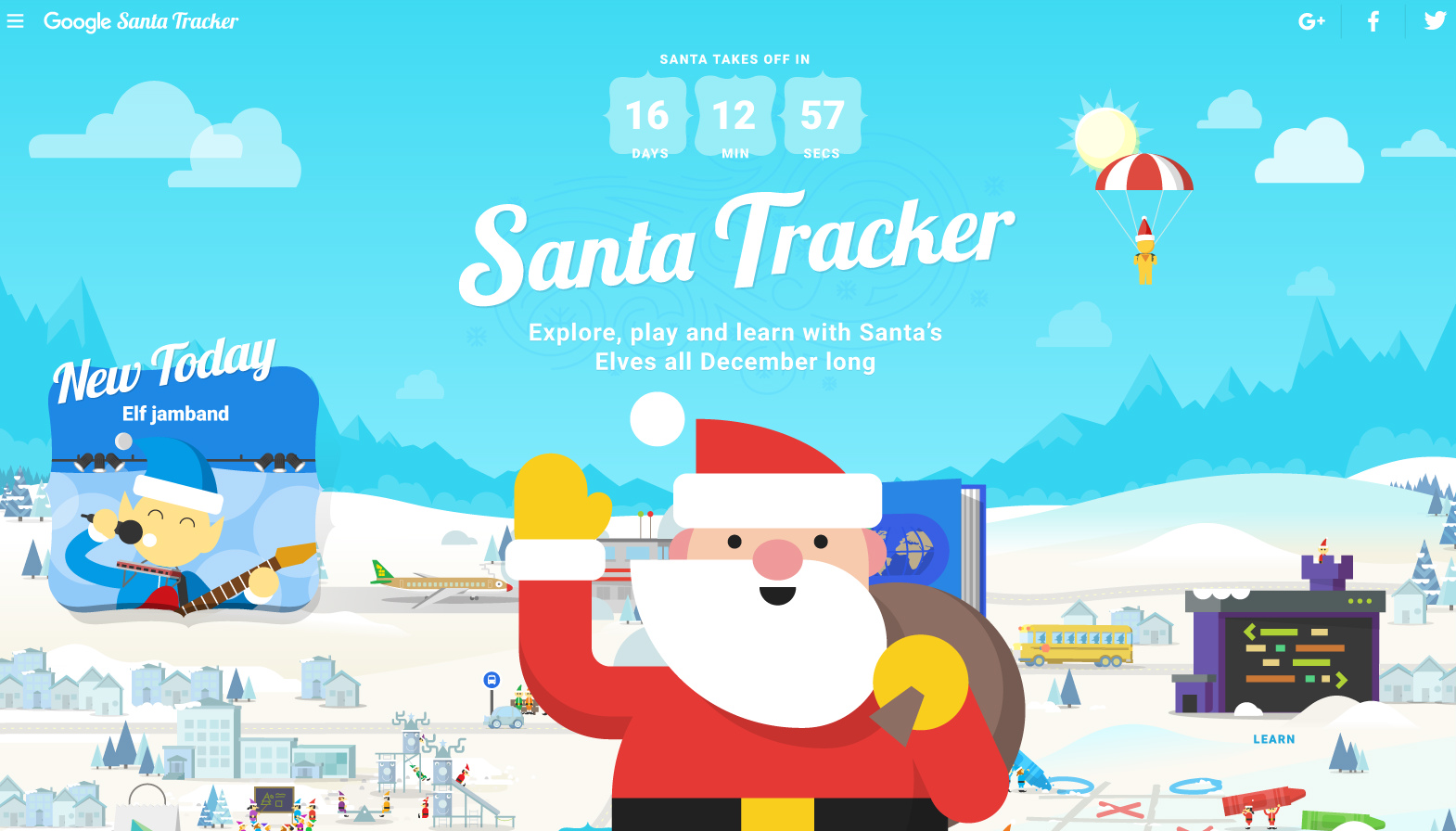 Google's Santa Tracker begins counting down the days till
