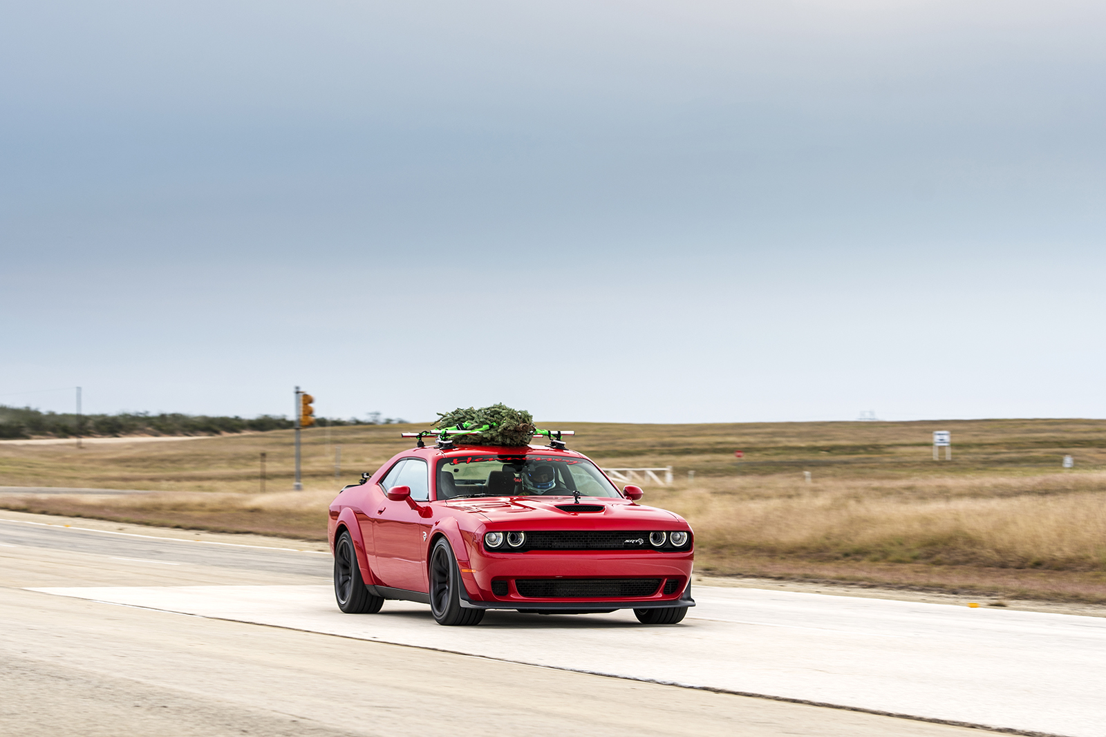 hennessey and dodge takes record for worlds fastest christmas tree 174mph 06