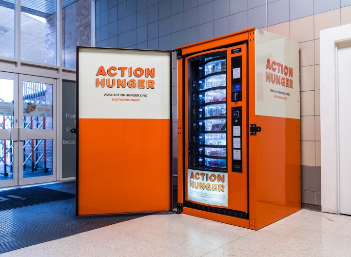 homeless vending machine action hunger