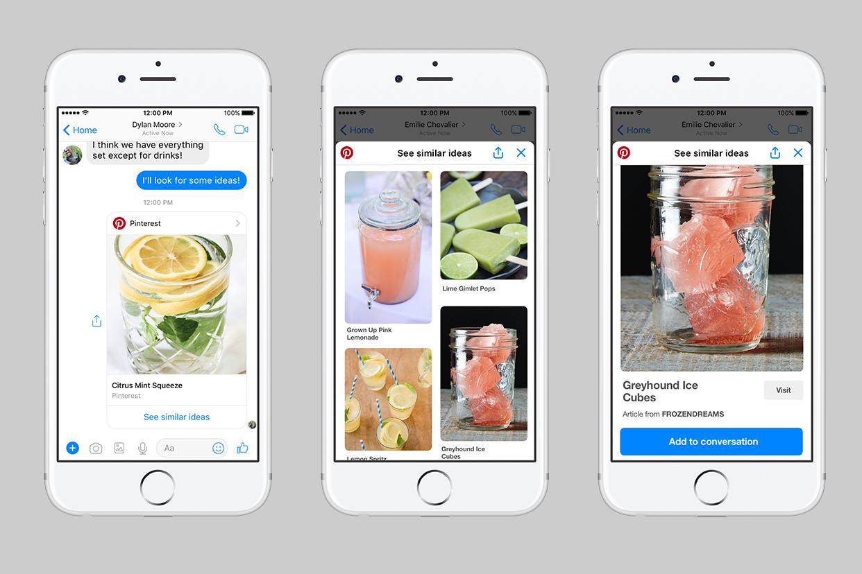 Pinterest Call Sharing Pins in Messenger Just Got Simpler with Pinterest Extension ...