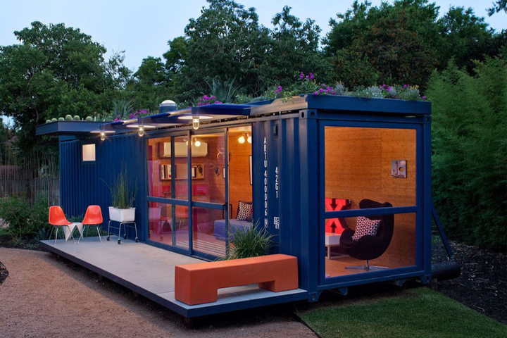 480-Square-Foot Backyard Shipping Container House