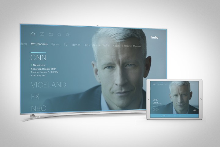 hulu with live tv picture in new search feature shaded anderson cooper