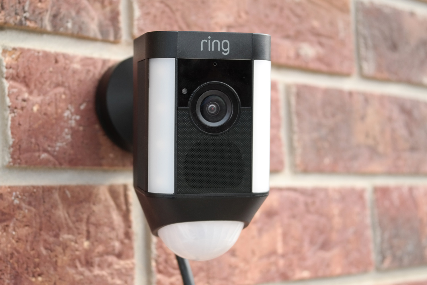 ring spotlight cam wired wall front