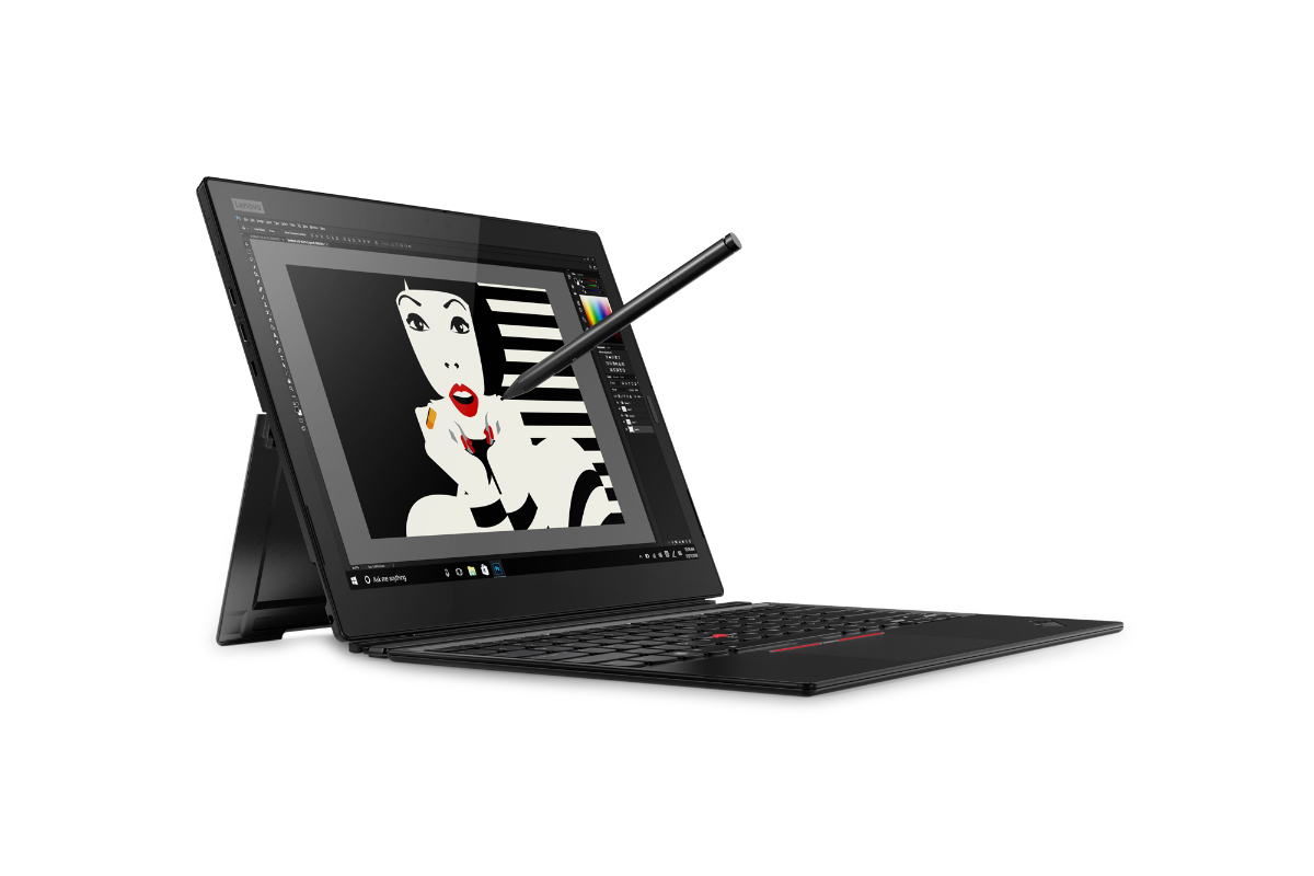 lenovo introduces updated thinkpad x1 line 01 tablet with pen and kb hero front facing right