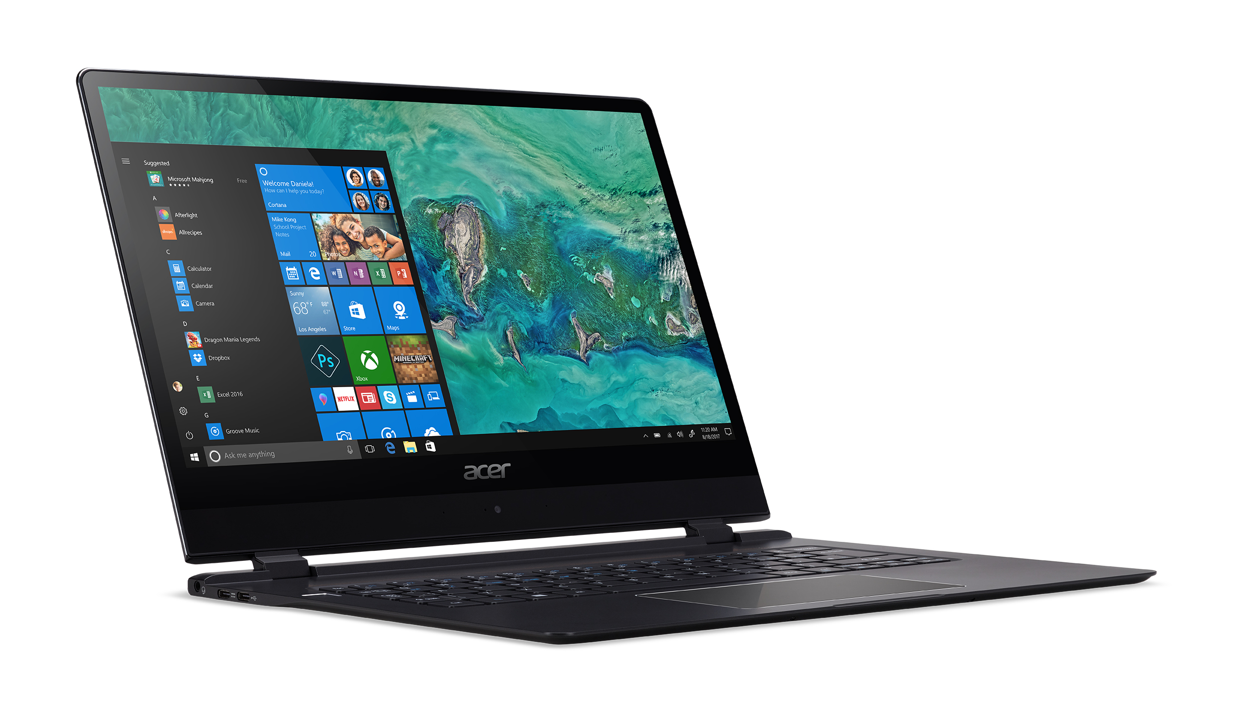 acer laptop swift 7 news ces 2018 sf714 51t right facing