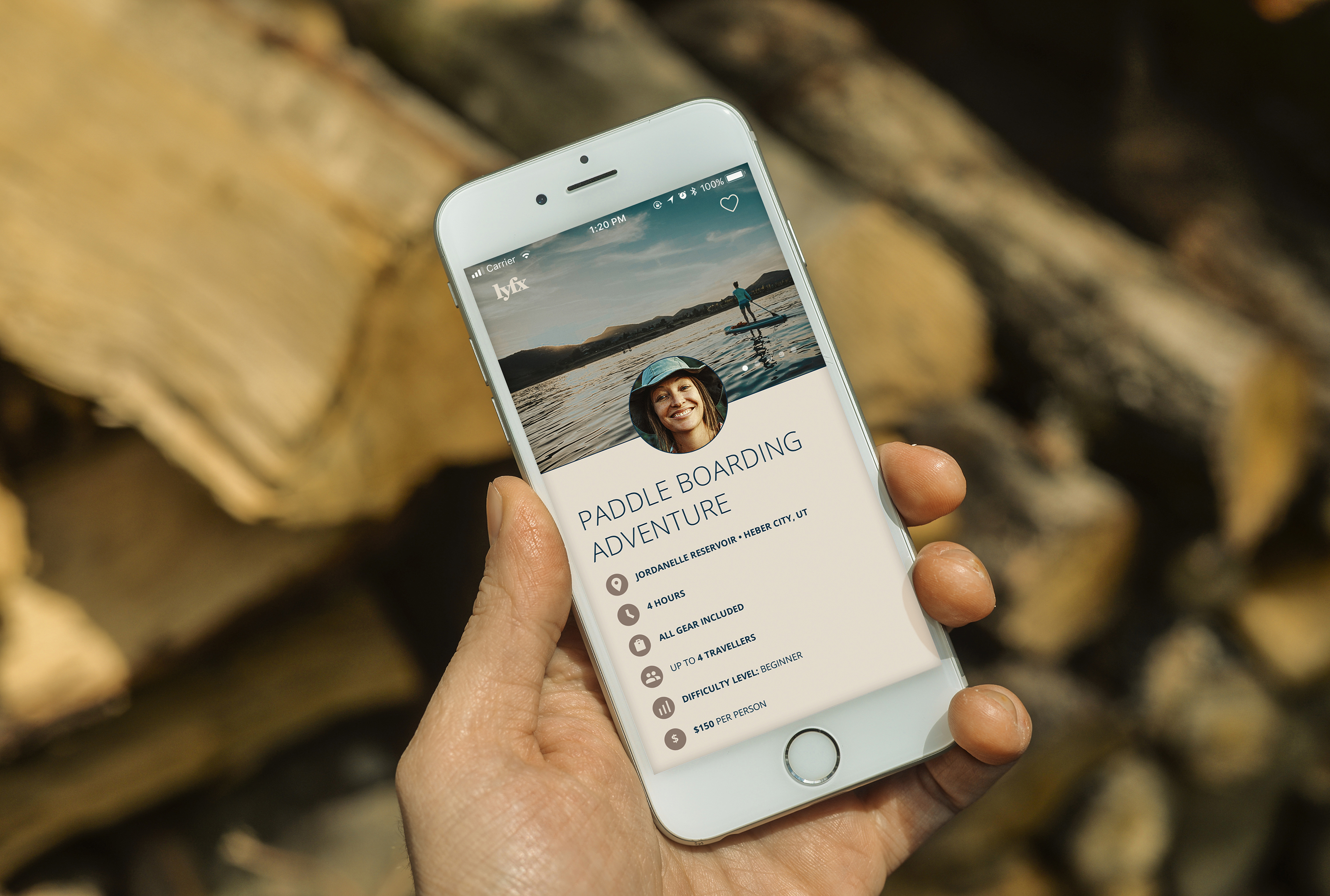 lyfx app connects adventurers paddleboarding screenshot