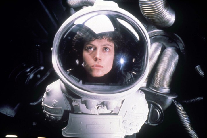 Ripley wearing a spacesuit in "Alien."