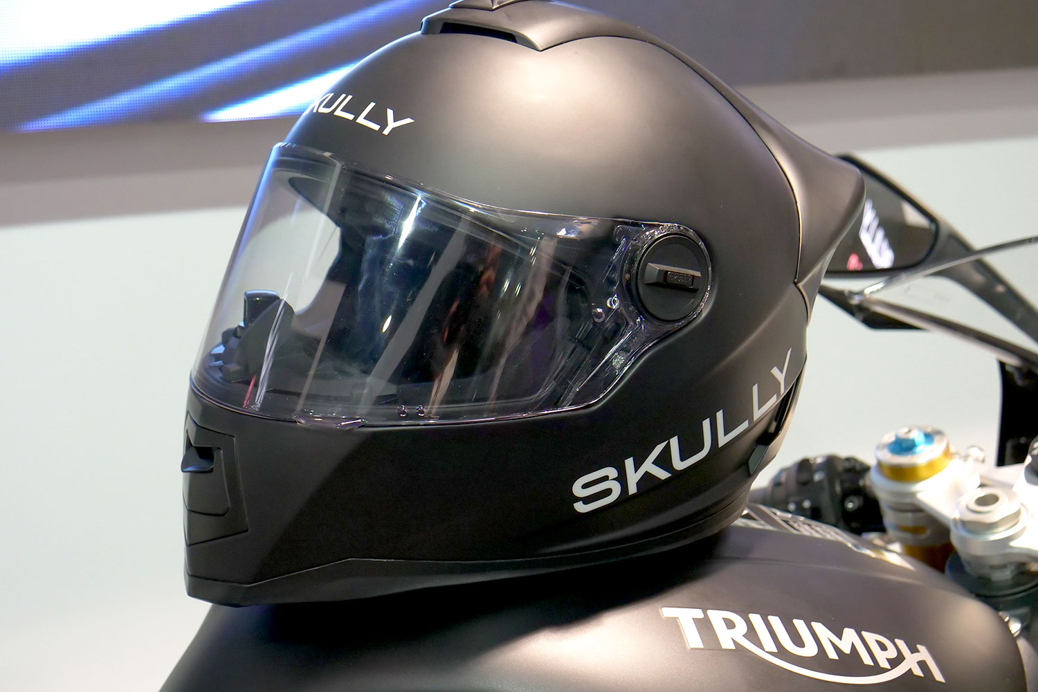 skully motorcycle helmet left front
