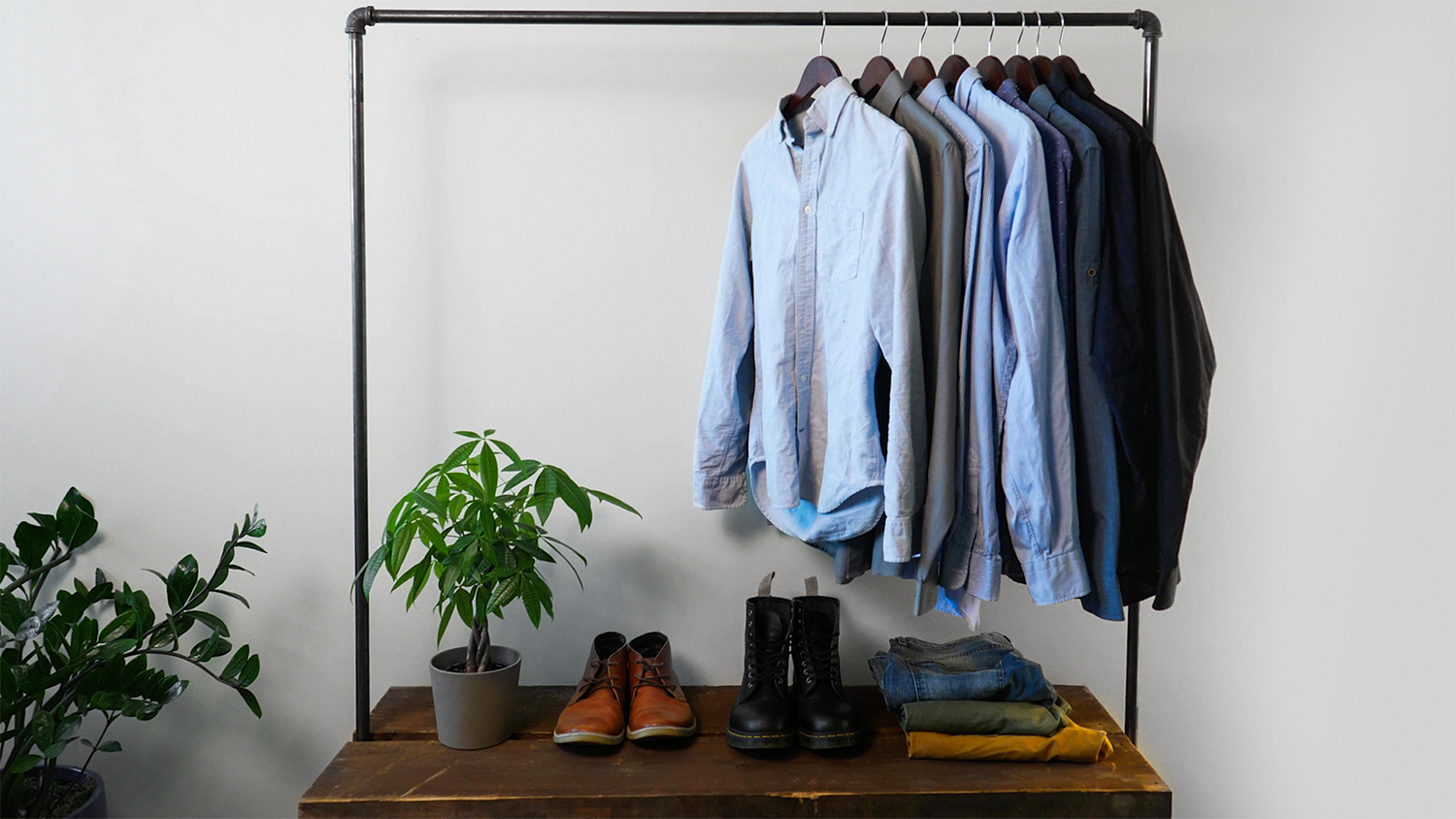 How To Make Pipe Clothing Rack How to Easily Make a DIY Industrial-Style Clothing Rack | Digital Trends