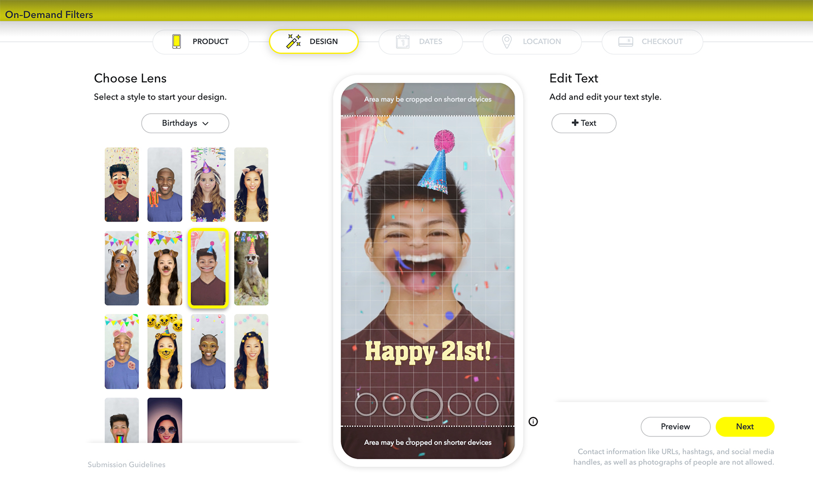 how to create a custom snapchat lens your own studio birthday 2