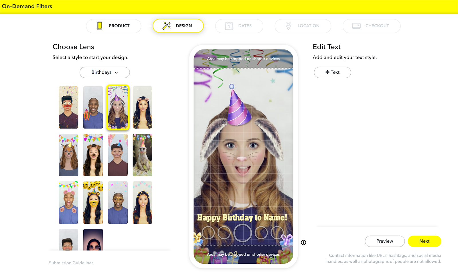 how to create a custom snapchat lens your own studio birthday