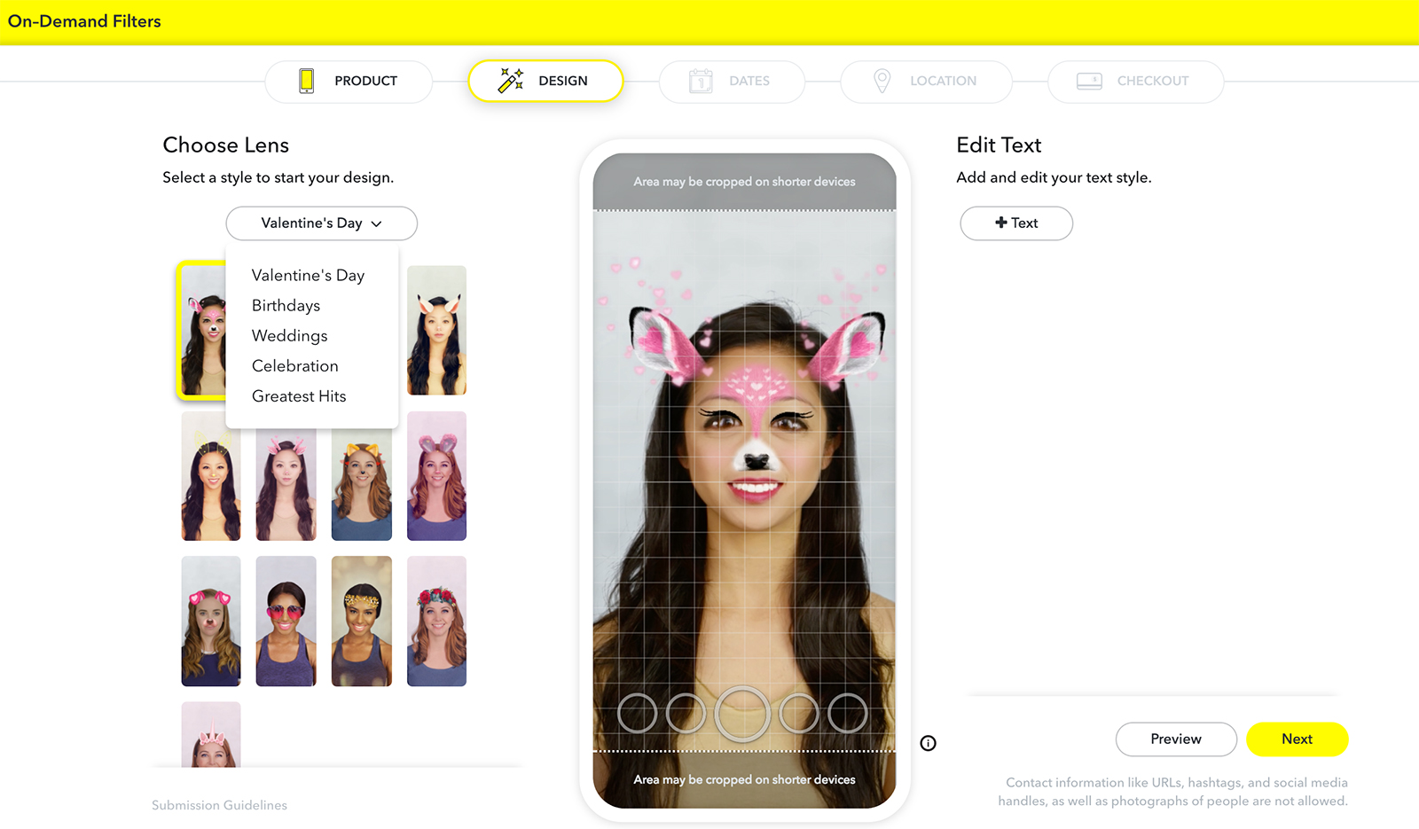 how to create a custom snapchat lens your own studio valentines day