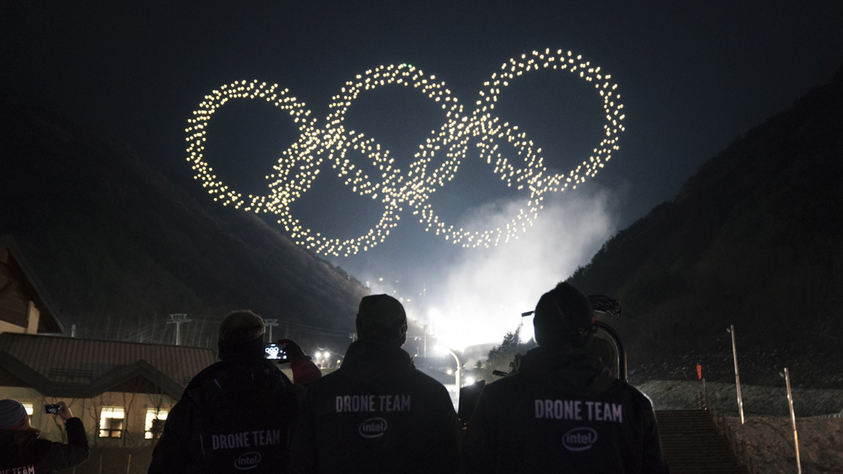 intel drone light show olympics 1