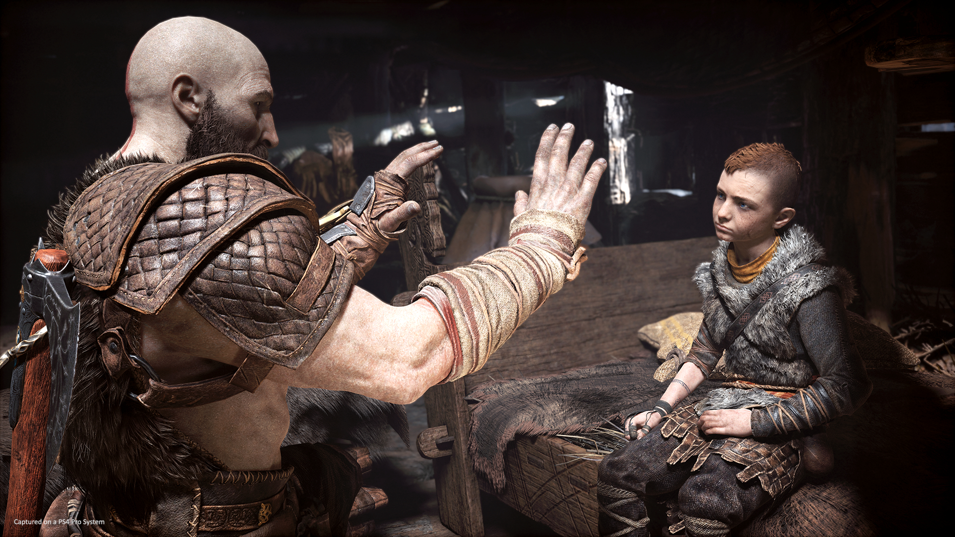 God of War Hands-on Preview | Kratos telling a story to Atreus