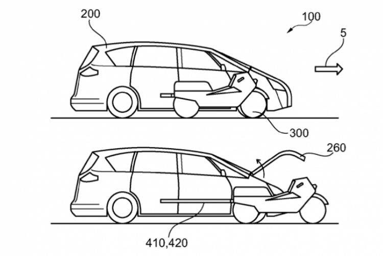 Ford Motorcycle in Car patent