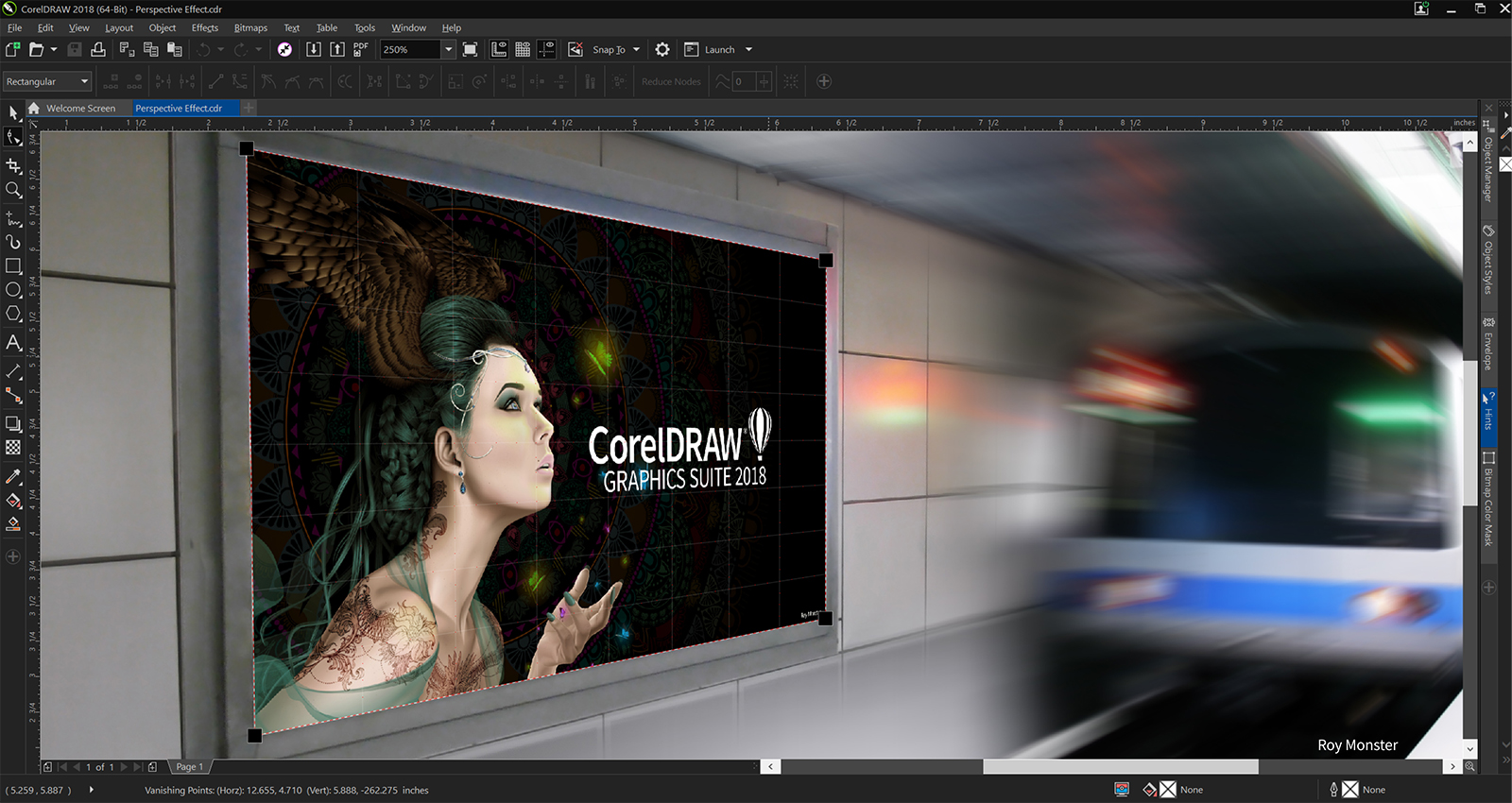 coreldraw graphics suite 2018 launches  perspective effect copy