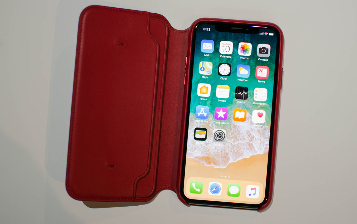 iPhone X Product (RED) Leather Folio