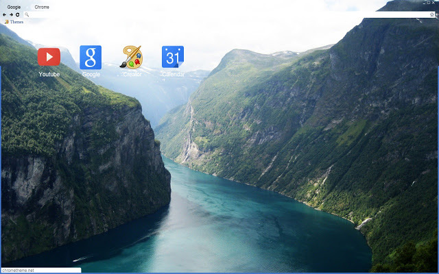 Norwegian Fjord Chrome theme.