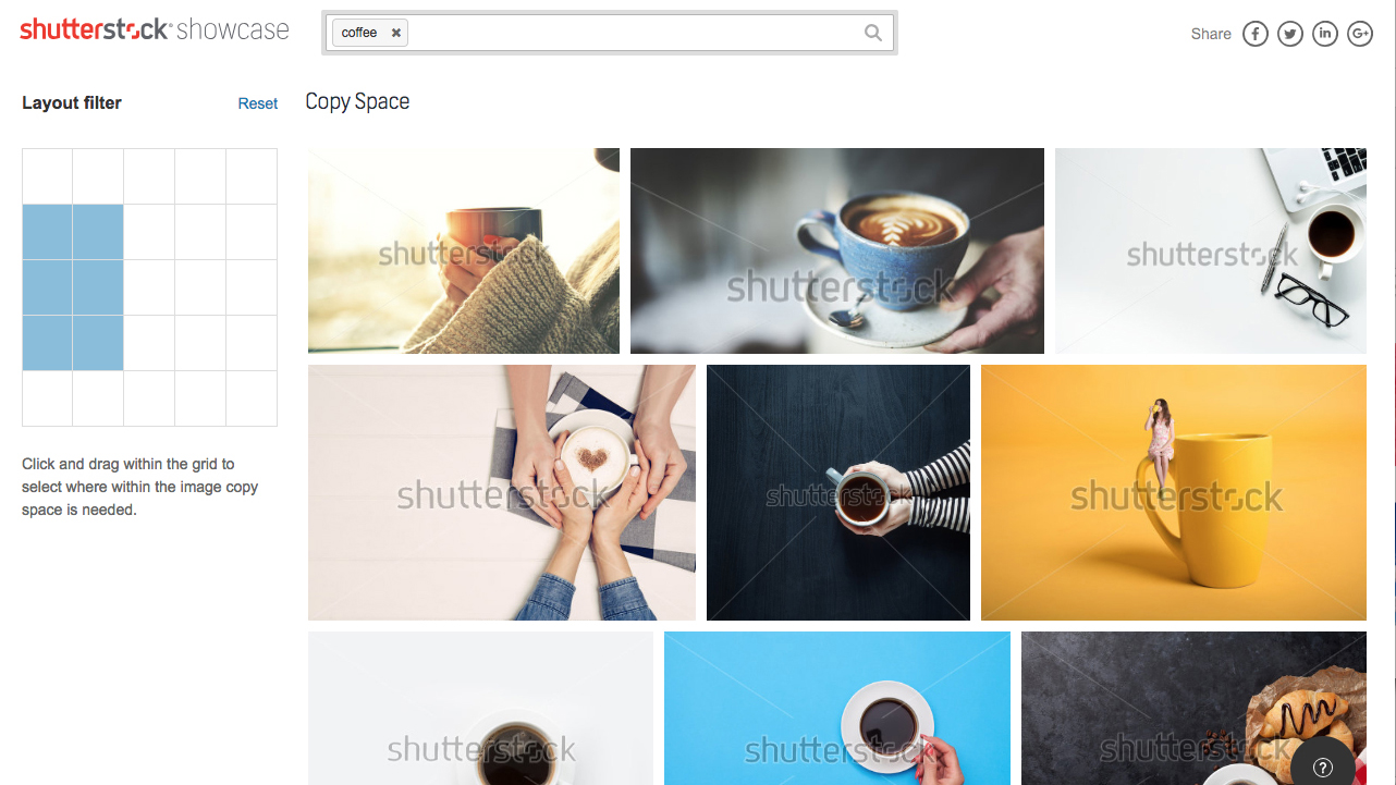 shutterstock showcase new ai search tools copyspace layout