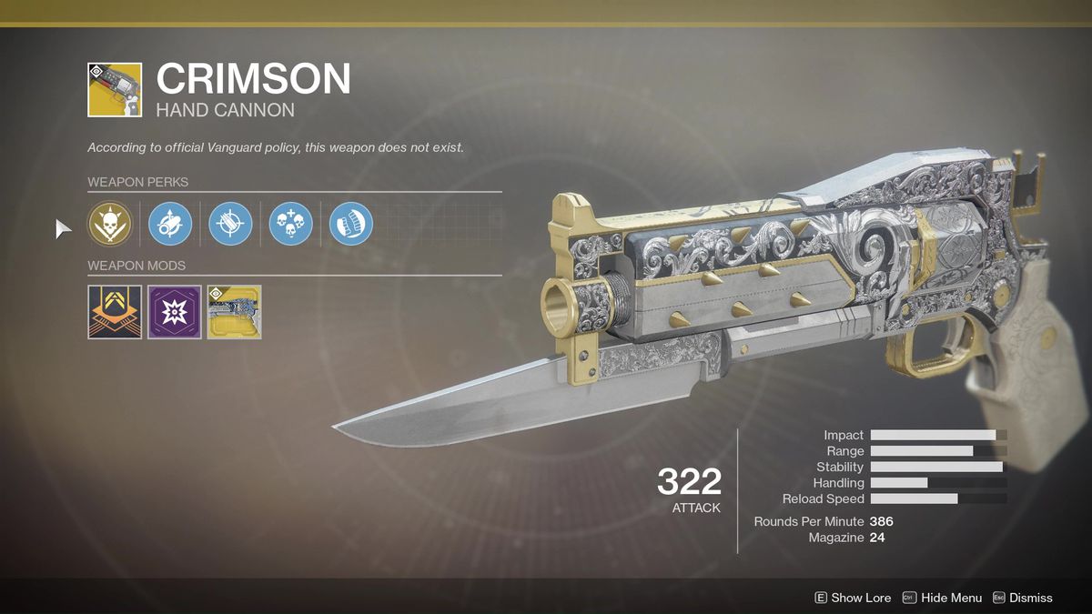 destiny 2 best weapons crimson