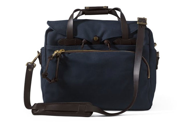 Frontal view of Filson Padded Computer Bag.