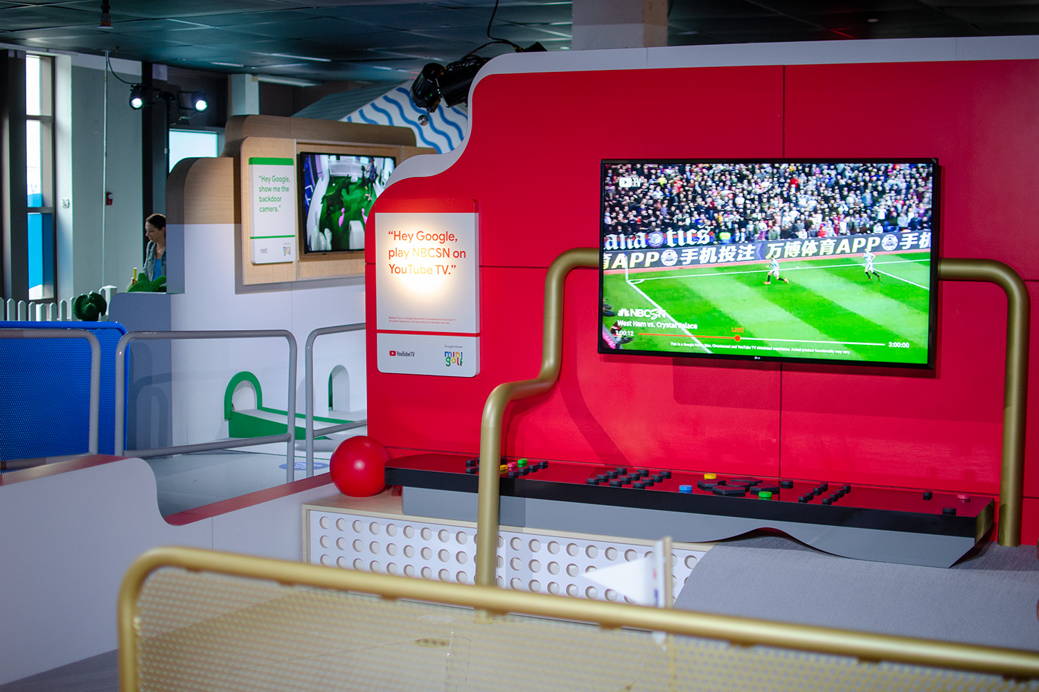 googles mini golf pop up event in nyc highlights its smart home products google tv soccer