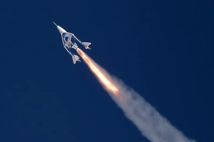 VSS Unity during a test flight to the edge of space.