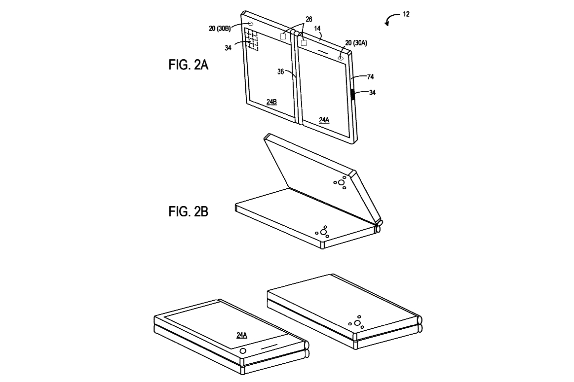 Microsoft Patent Shows A Two Screen Device For Three Way Video Calls