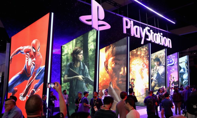 Playstation character wall at E3 2018