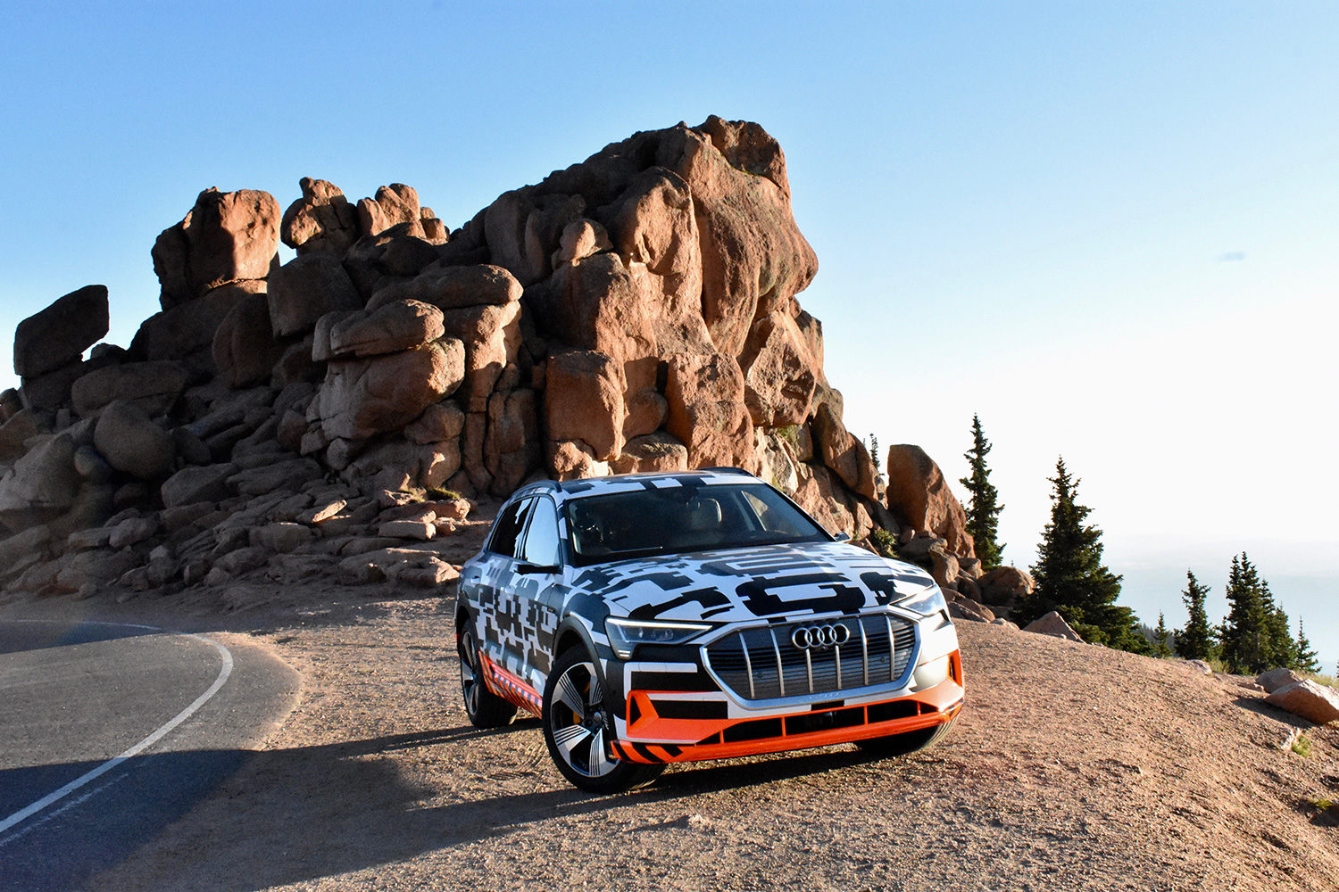 Audi E-Tron Electric SUV cliffside