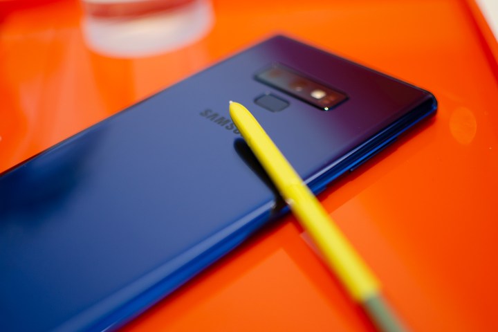 Galaxy Note 9 blue with s pen