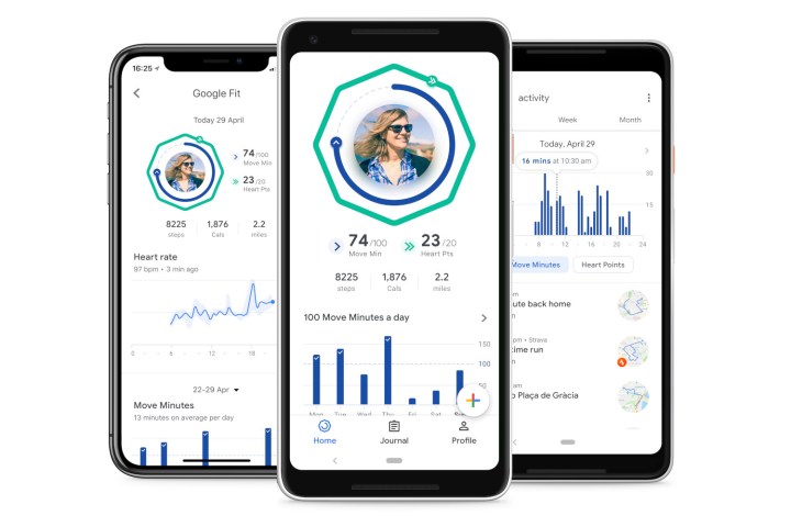 google fit redesign heart points move minutes