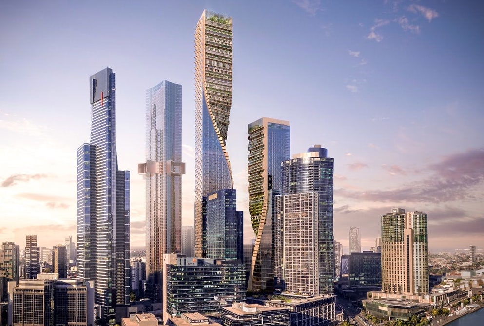 spectacular twisting tower could become australias tallest building green spine 1