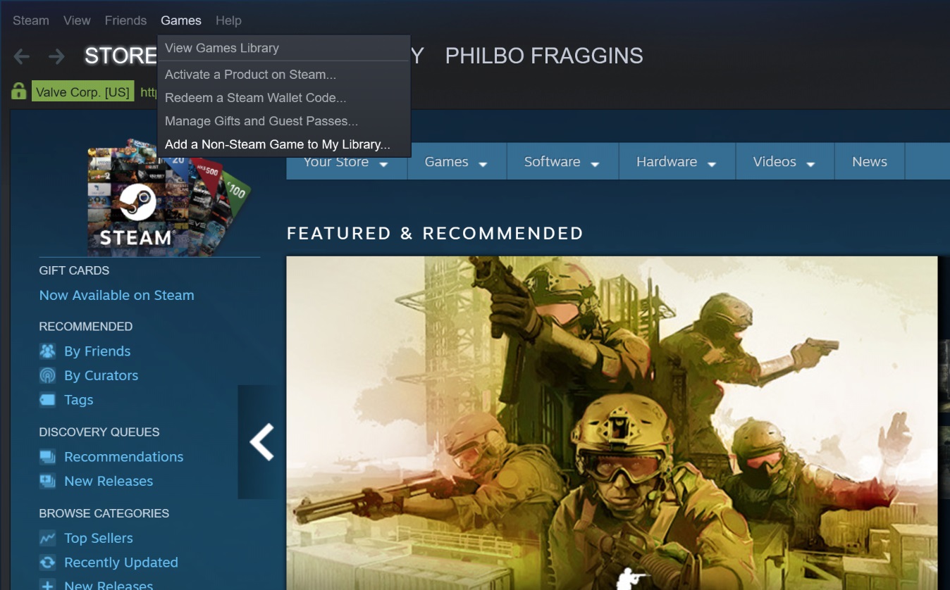 How to add external games to your Steam library