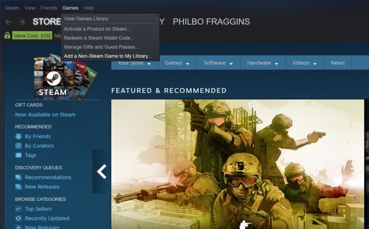 how to add games to steam non steam game